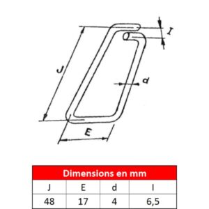 Linguet        de sécurité en fil d’acier • Type 48