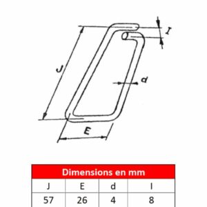 Linguet       de sécurité en fil d’acier • Type 57