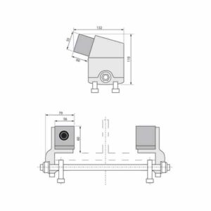 Butoir amovible en fonte d’acier pour chariot palan (25T maxi)