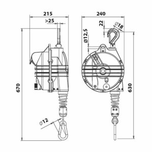 Equilibreur de charge avec tirette de blocage • 30 à 35 kg