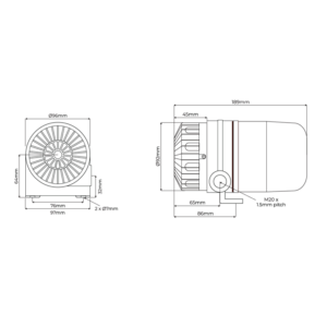 Plan AS100 Sirène motorisée AS100 – 230 VAC – 120dB
