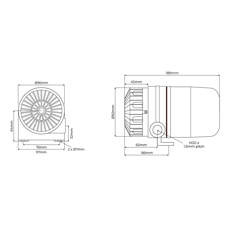 Plan AS100 Sirène motorisée AS100 – 230 VAC – 120dB