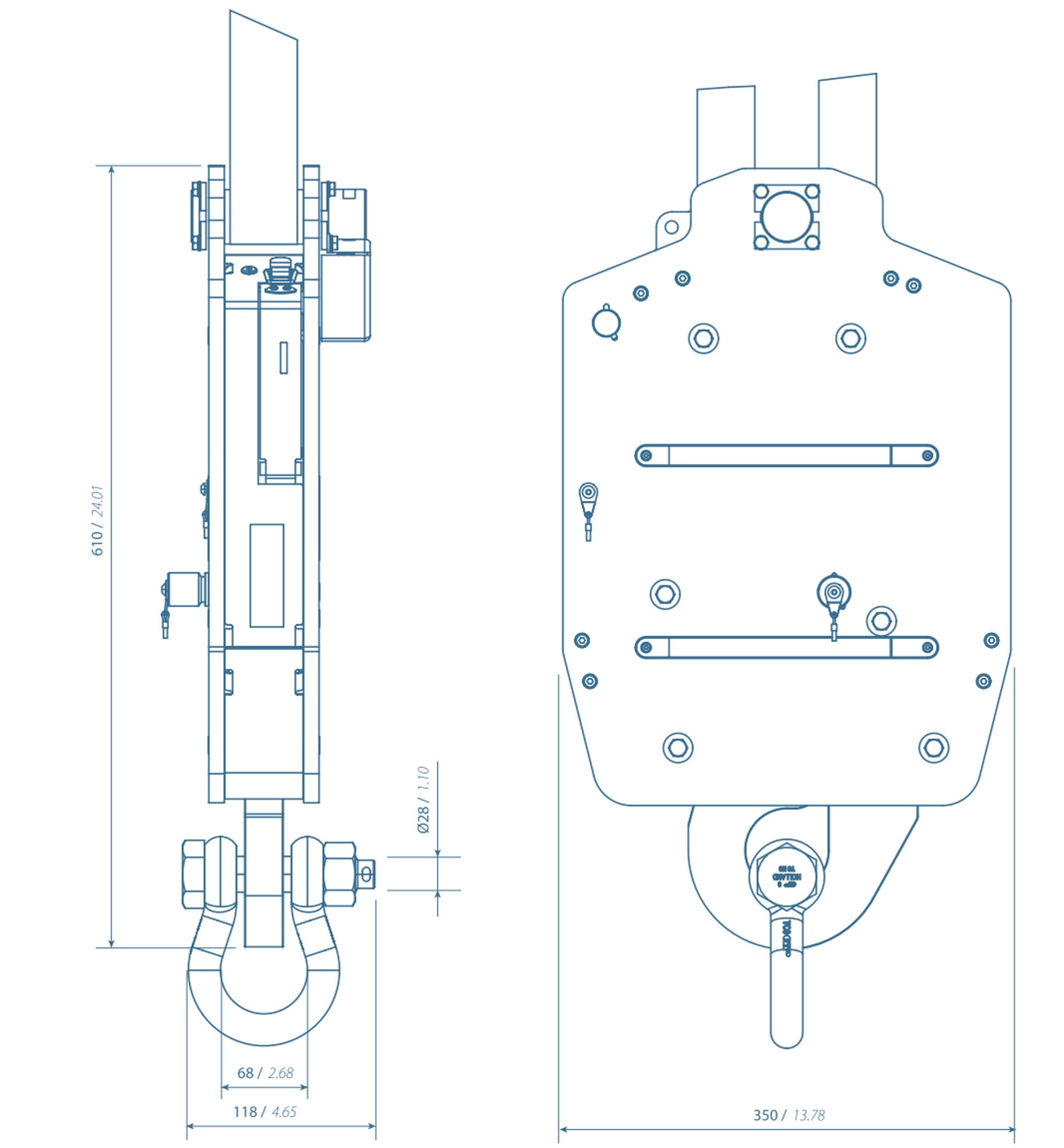 Crochet de largage à distance 10T – Test de décrochage sécurisé pour levage industriel